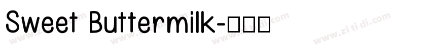Sweet Buttermilk字体转换
